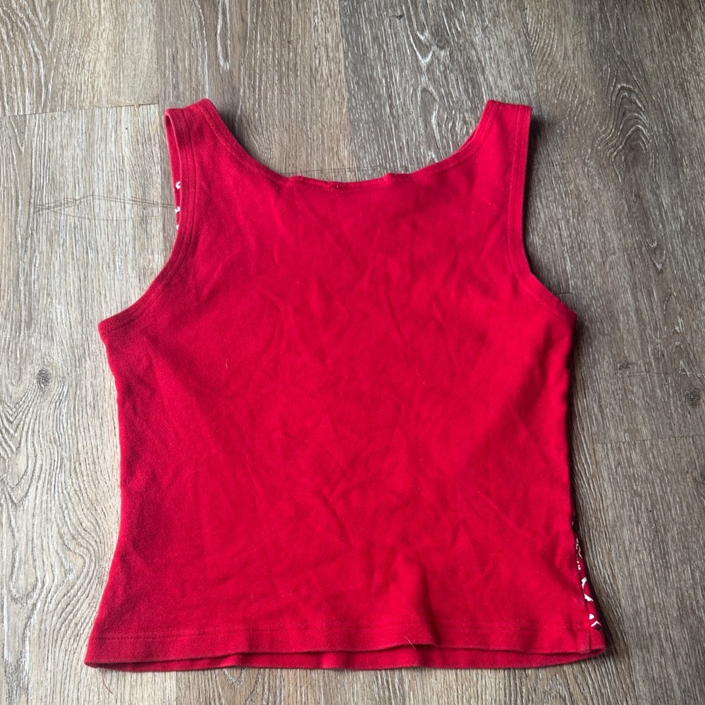 Energie Red Bandana Print Tank Top - Picture 3 of 3